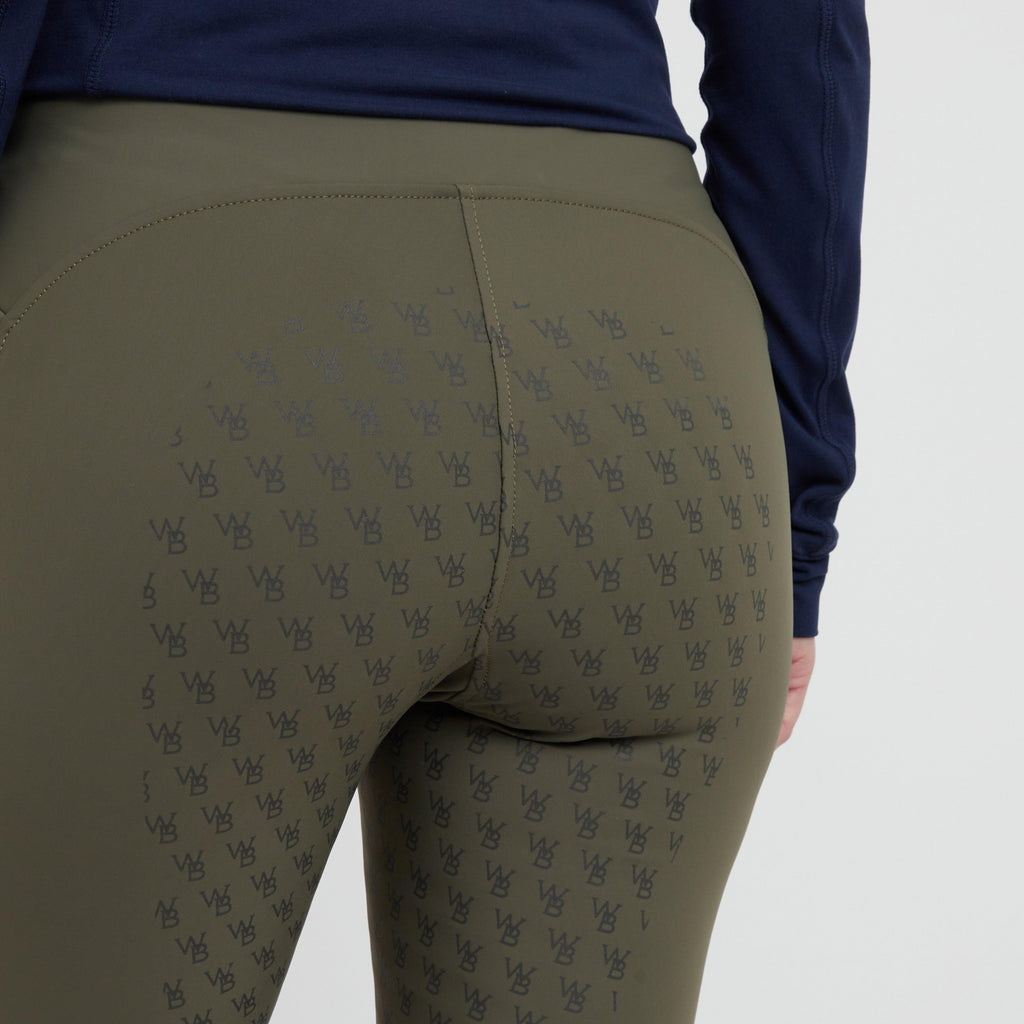 Womens Thermal Riding Tights Olive Night