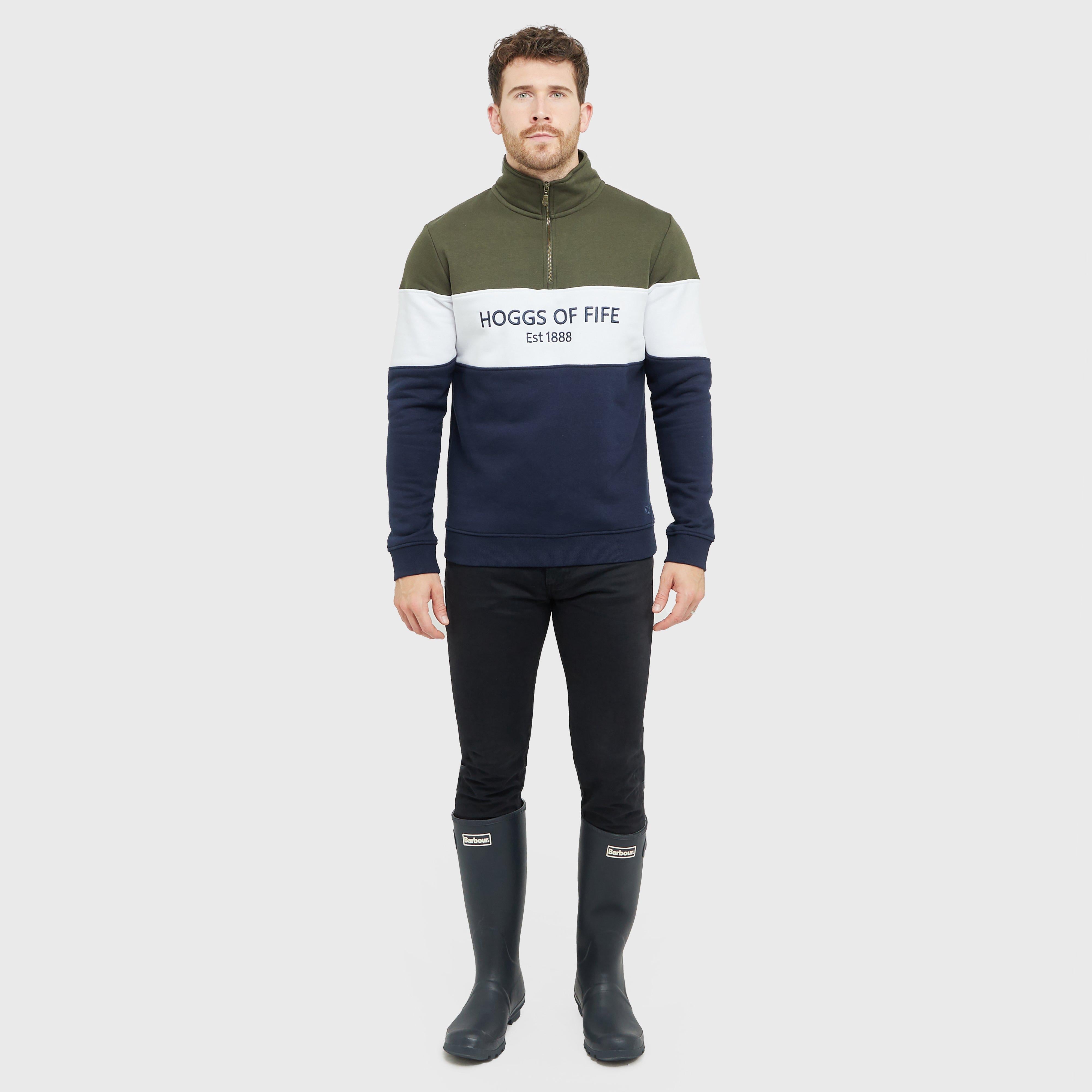 Mens Dumfries 1888 1/4 Zip Sweatshirt Forest/White/Navy