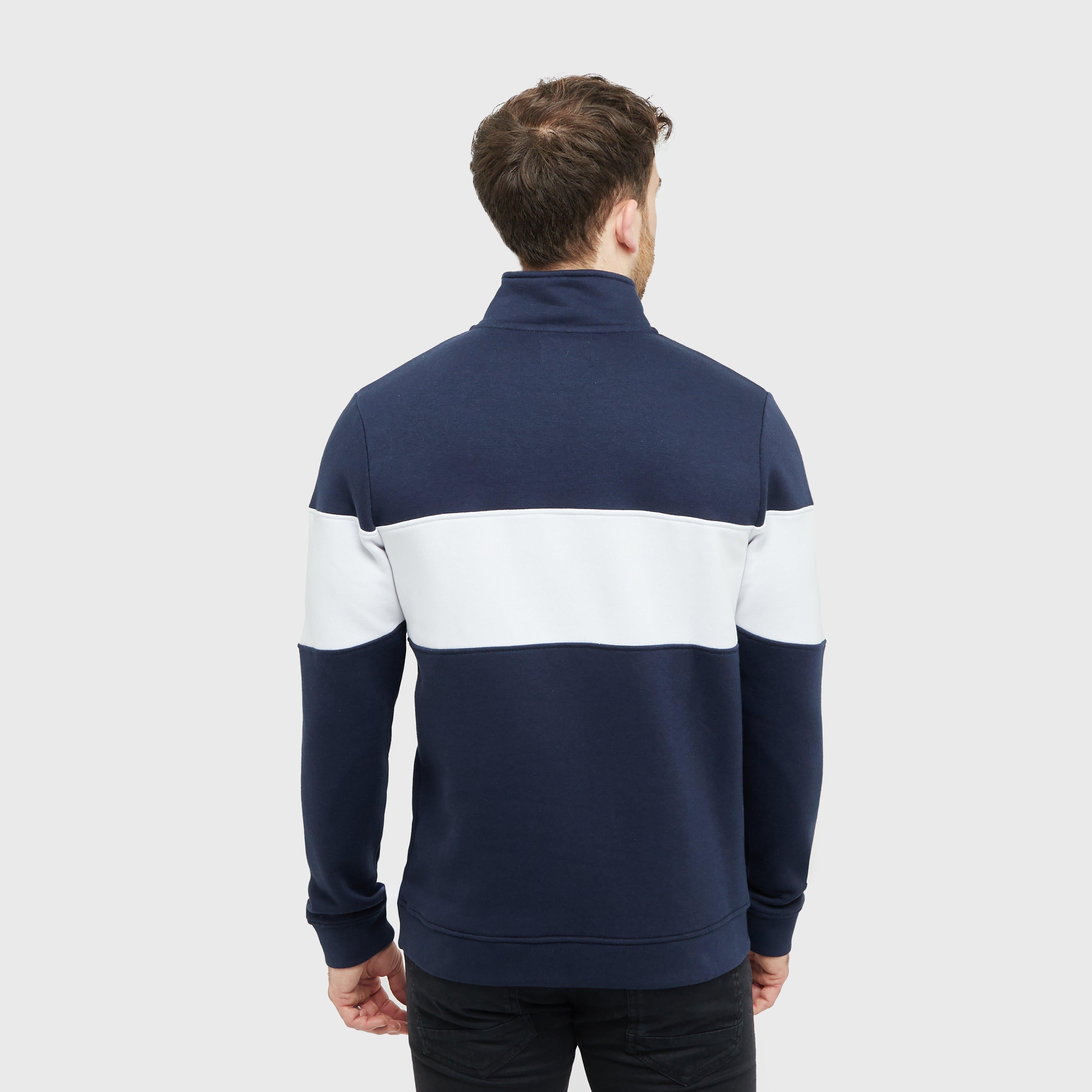 Mens Dumfries 1888 1/4 Zip Sweatshirt Navy/White
