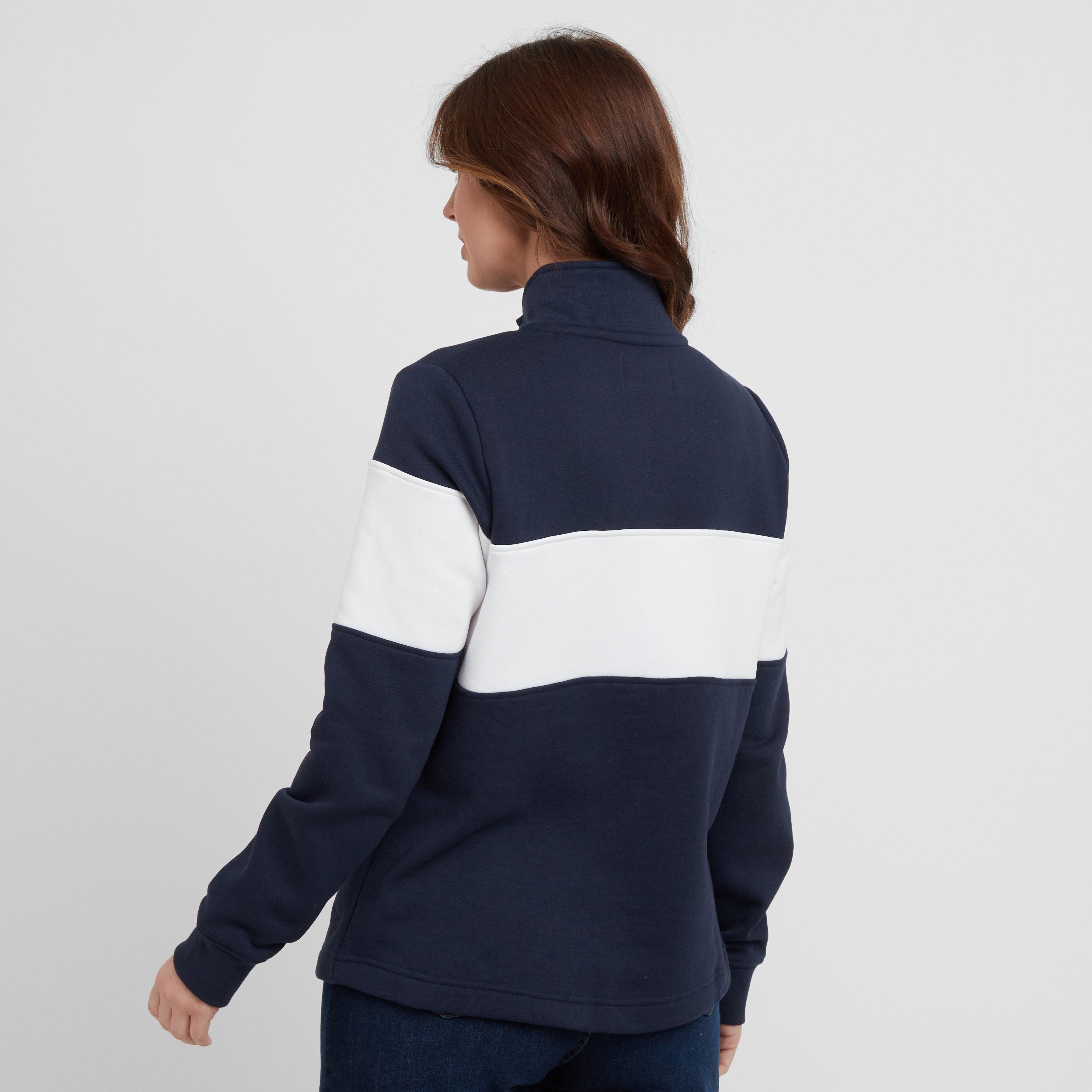Womens Dumfries 1888 1/4 Zip Sweatshirt Navy/White