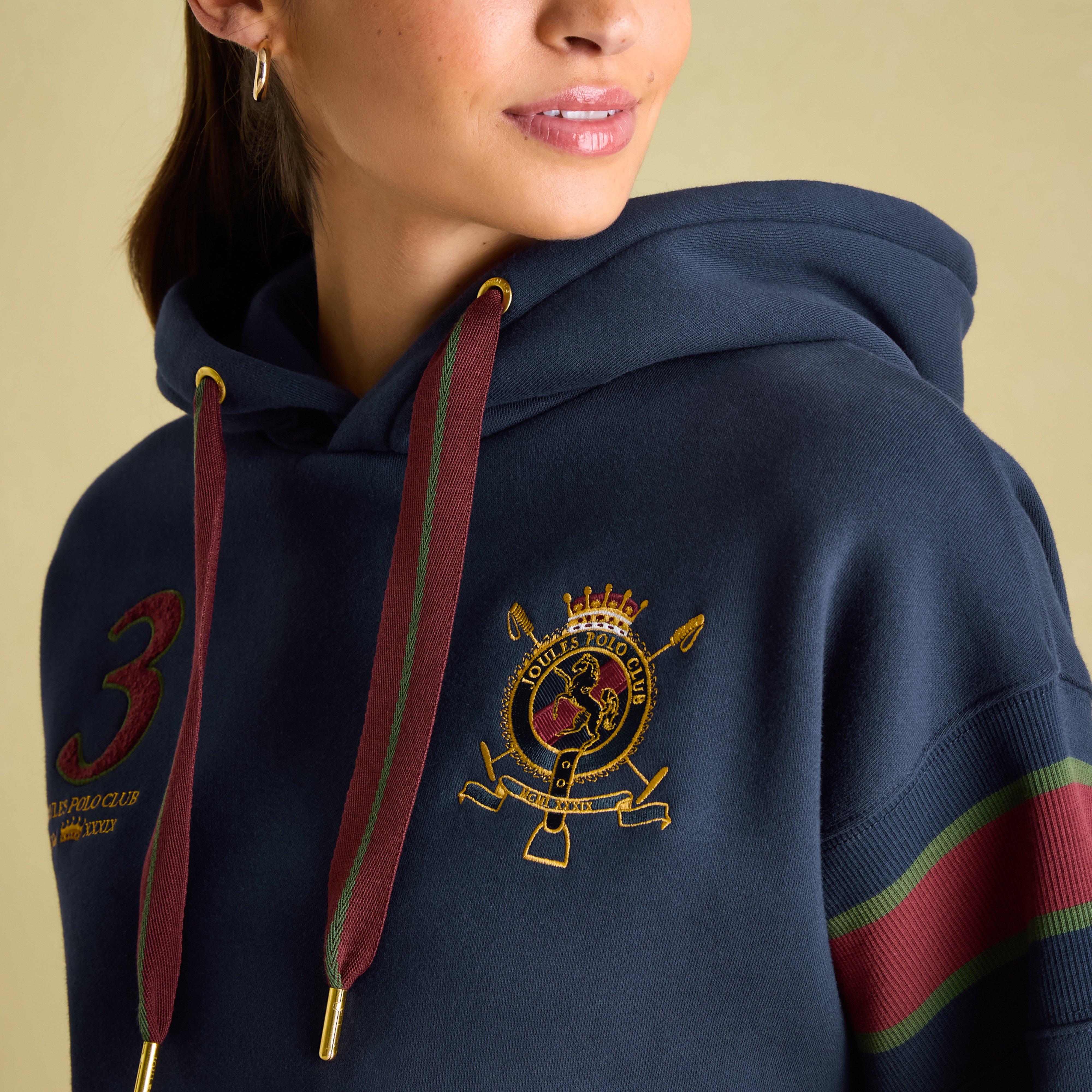 Womens Newham Embellished Hoodie Navy
