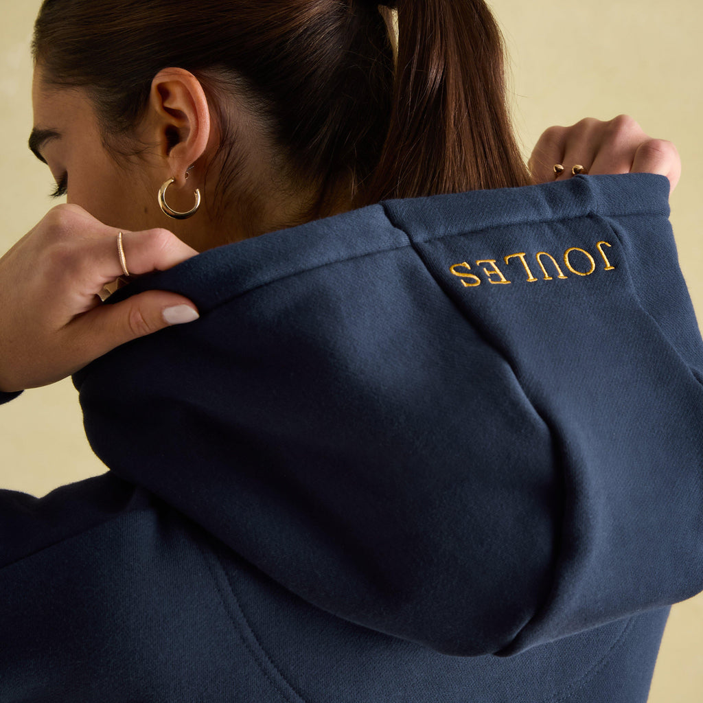 Womens Newham Embellished Hoodie Navy