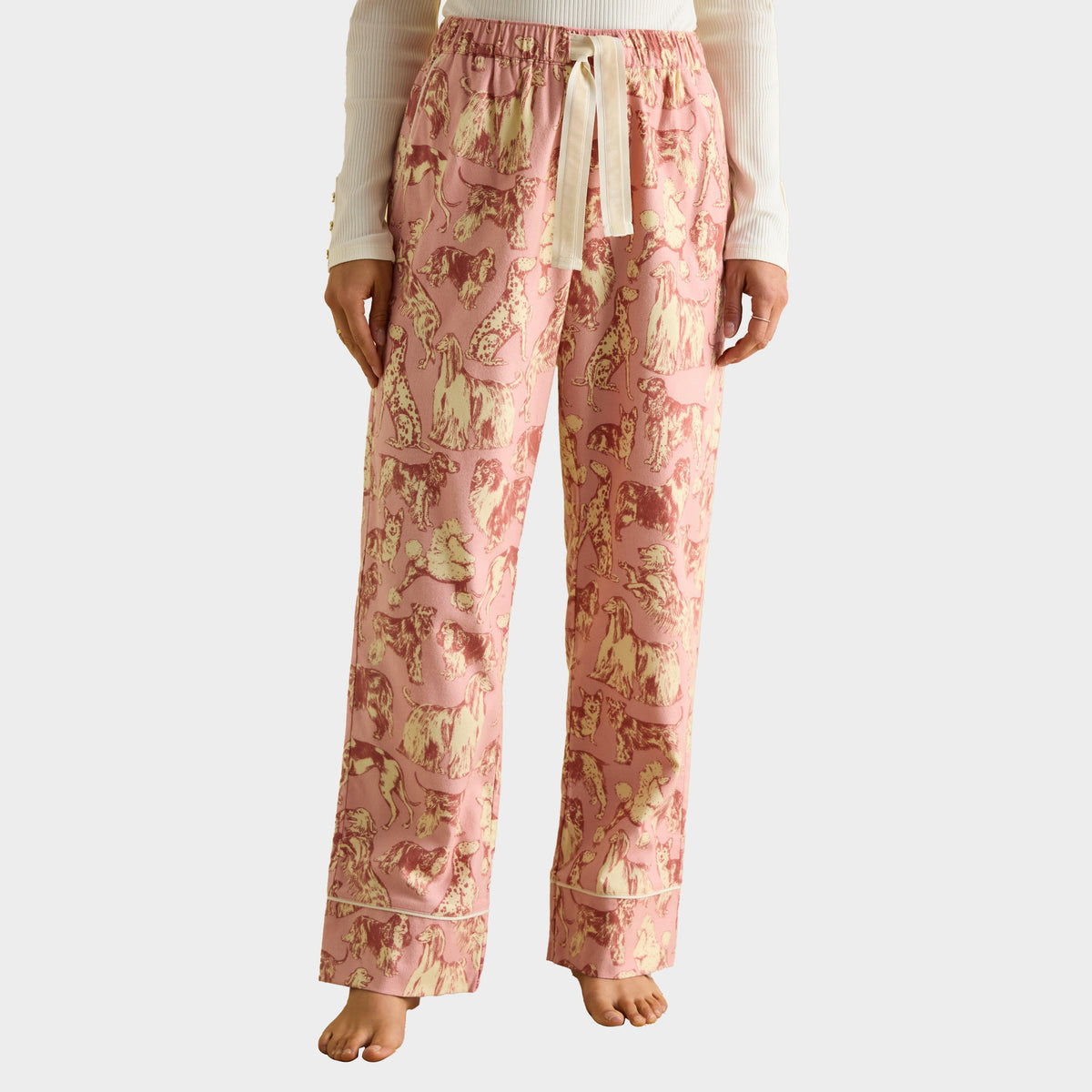 Womens Stella Cotton Pyjama Bottoms Pink