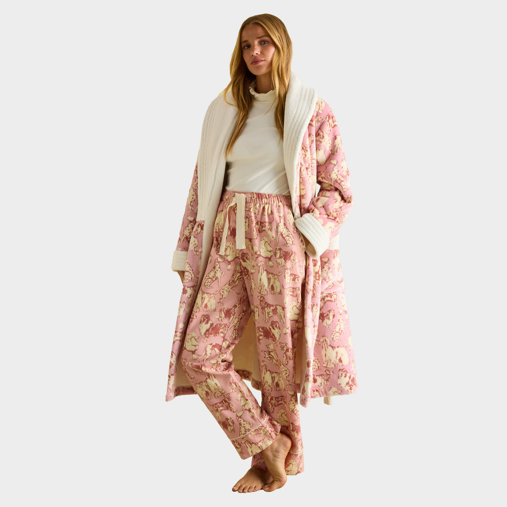 Womens Stella Cotton Pyjama Bottoms Pink