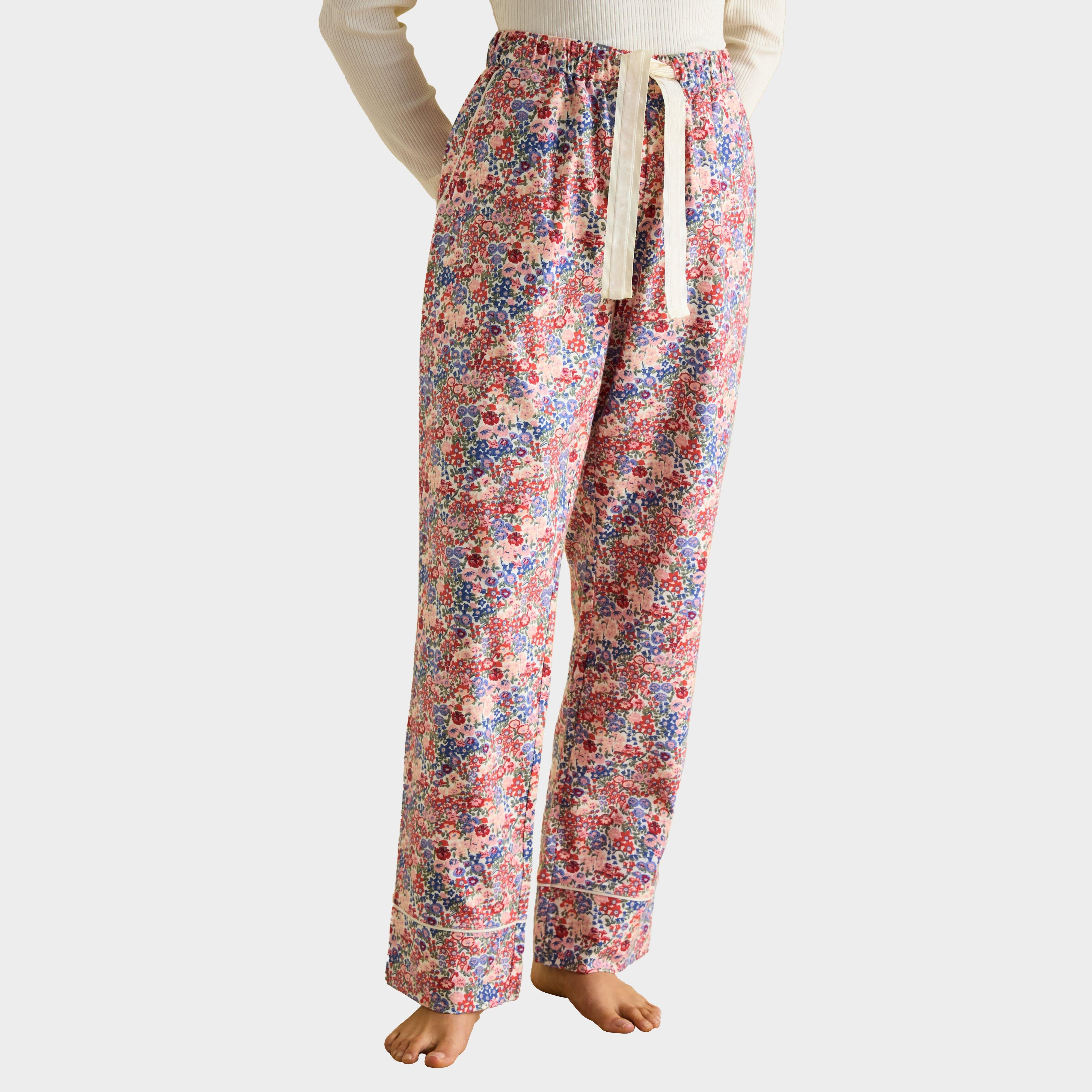 Womens Stella Cotton Pyjama Bottoms Cream