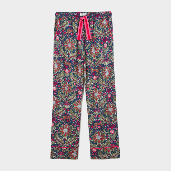 Womens Stella Cotton Pyjama Bottoms Navy