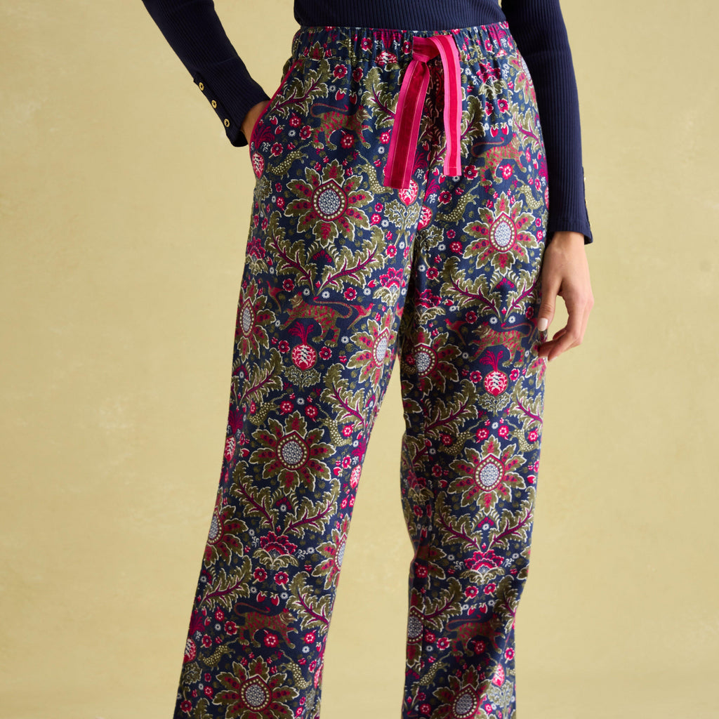 Womens Stella Cotton Pyjama Bottoms Navy