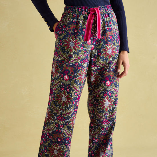 Womens Stella Cotton Pyjama Bottoms Navy