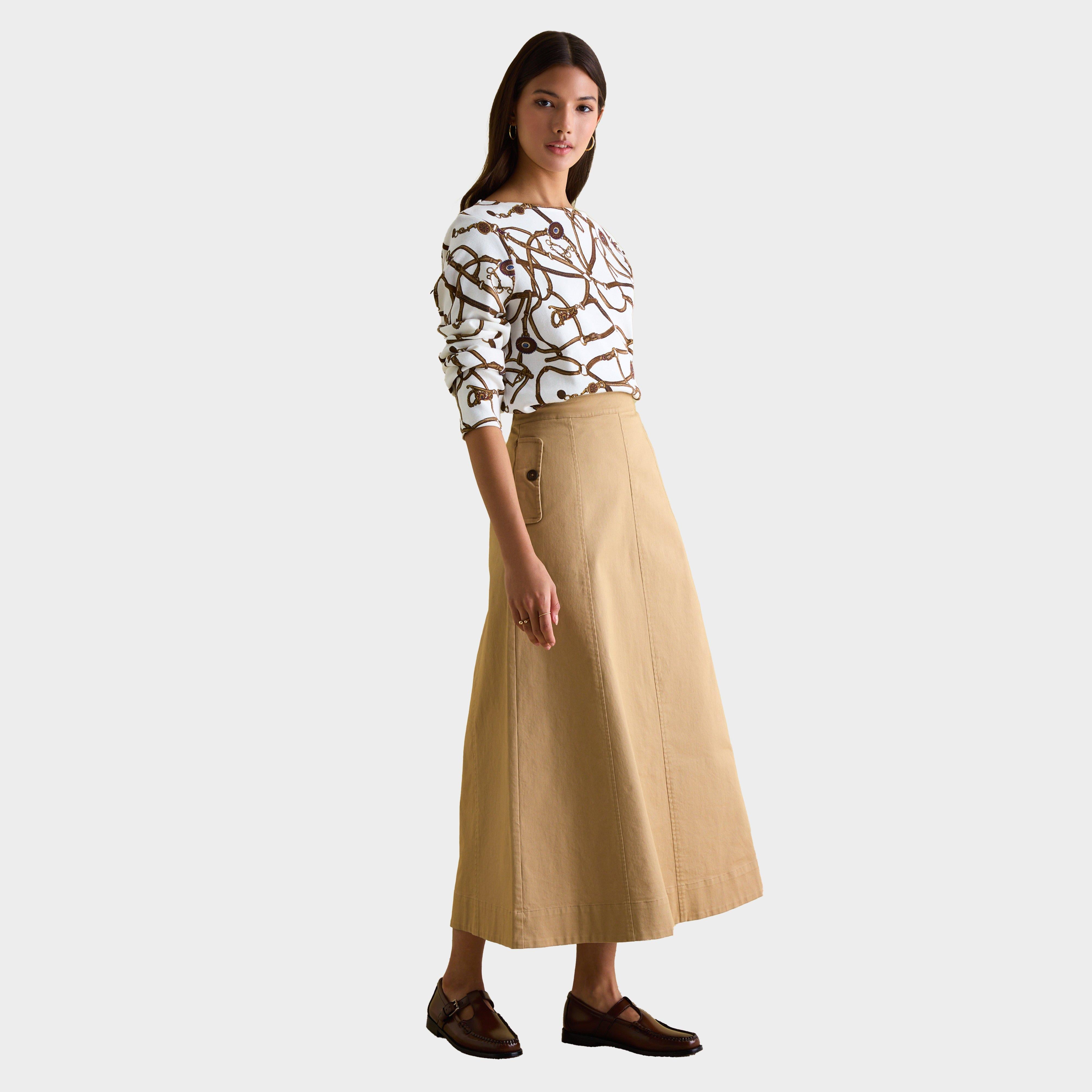 Womens Harbour Boat Neck Breton Top Cream Bridle