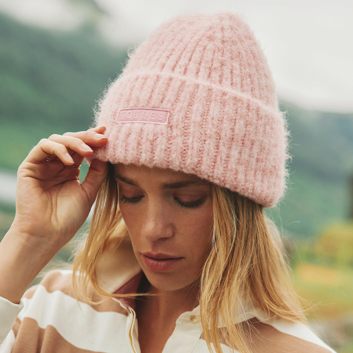 Womens Caversham Beanie Hat Pink