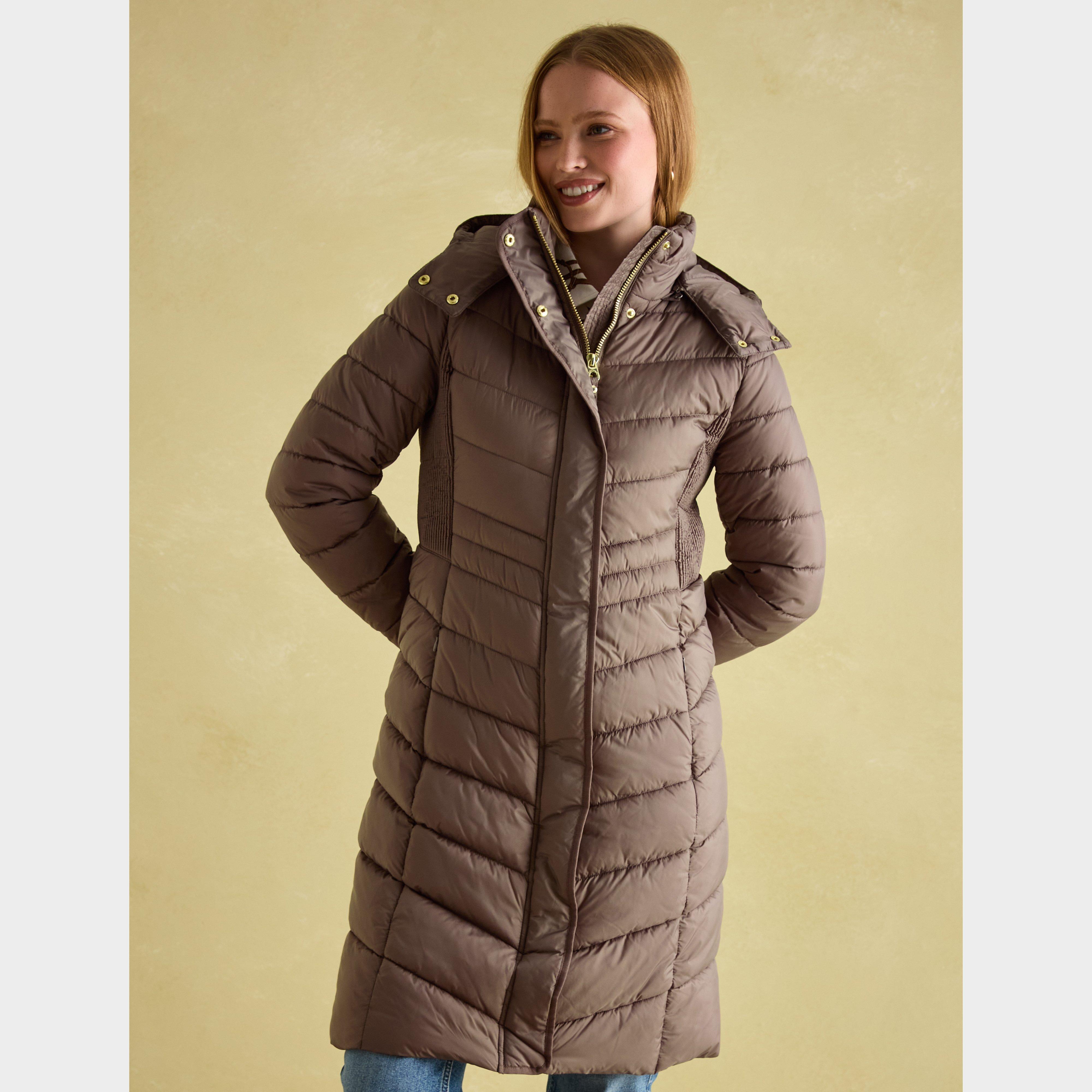 Womens Pembury Showerproof Longline Padded Coat With Hood Neutral