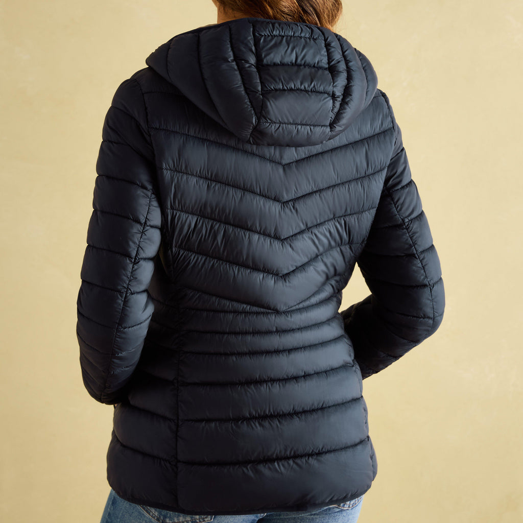 Womens Kenley Showerproof Padded Coat With Hood Navy