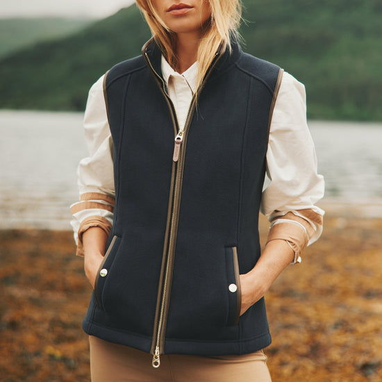 Women Fairbourne Fleece Gilet Navy