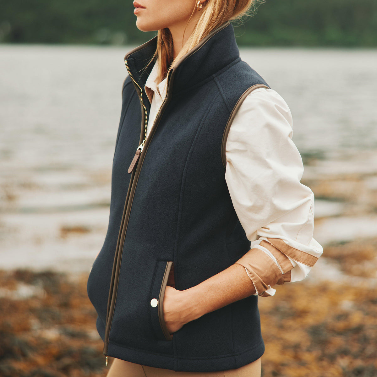 Women Fairbourne Fleece Gilet Navy