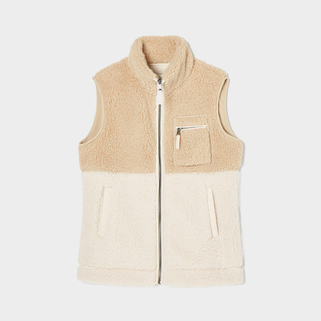 Womens Mallory Fleece Gilet Cream