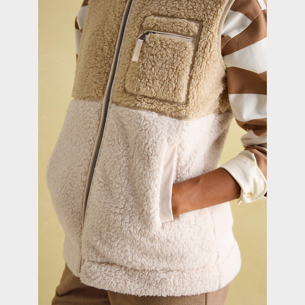 Womens Mallory Fleece Gilet Cream