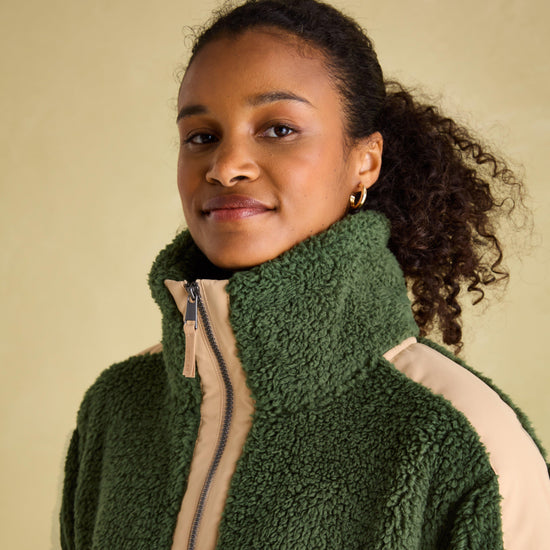 Womens Tilly Quarter Zip Fleece Green