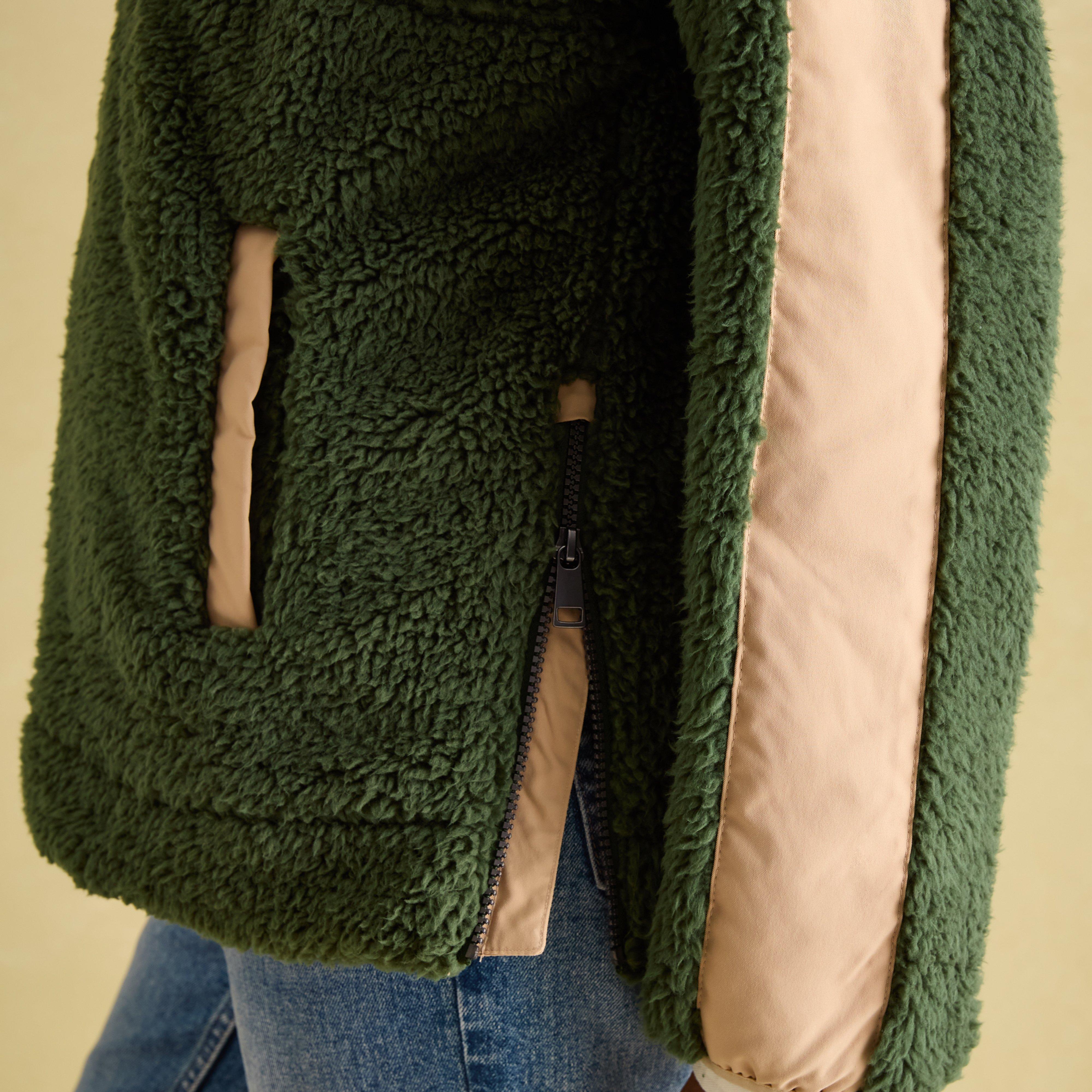 Womens Tilly Quarter Zip Fleece Green