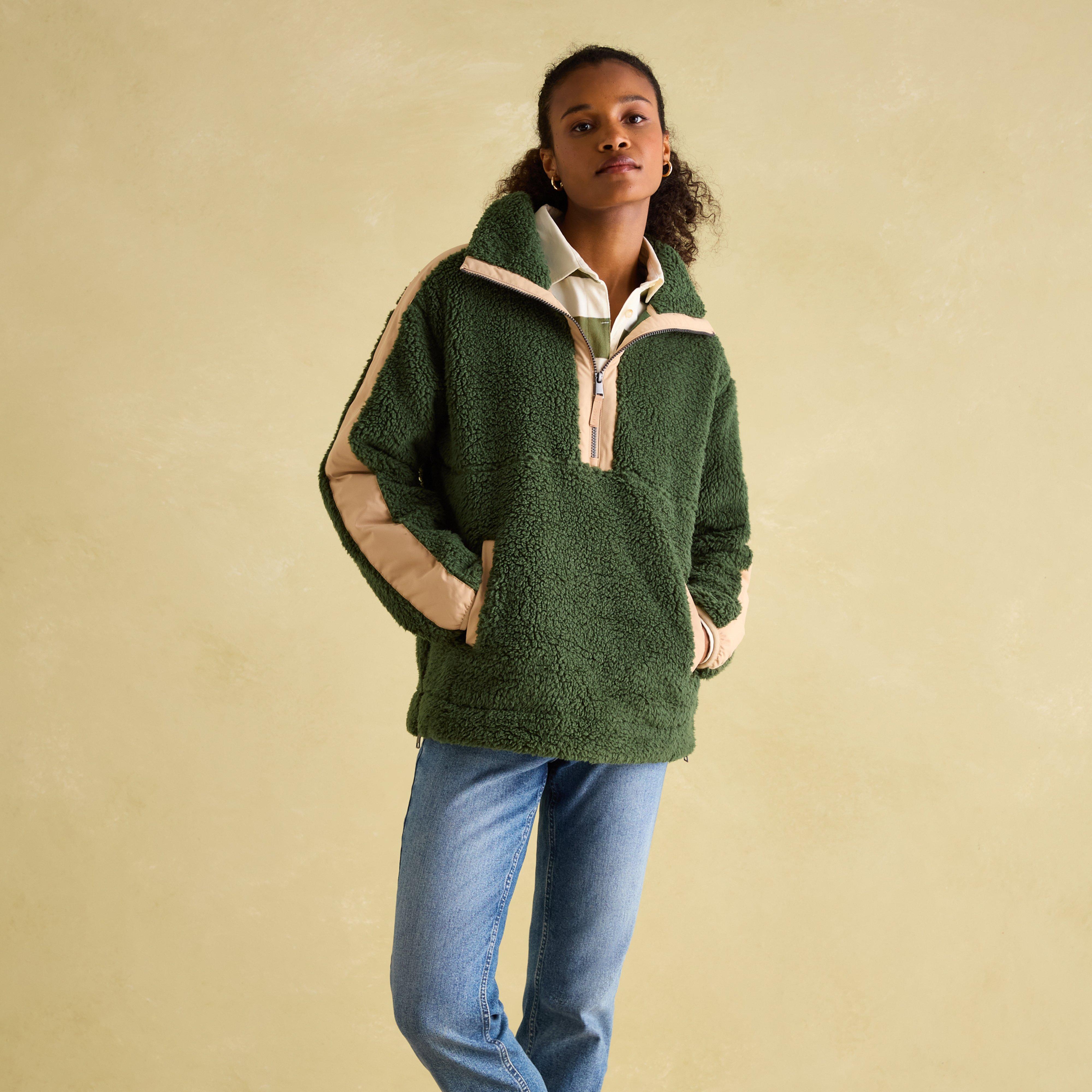 Joules Womens Tilly Quarter Zip Fleece Green – Naylors