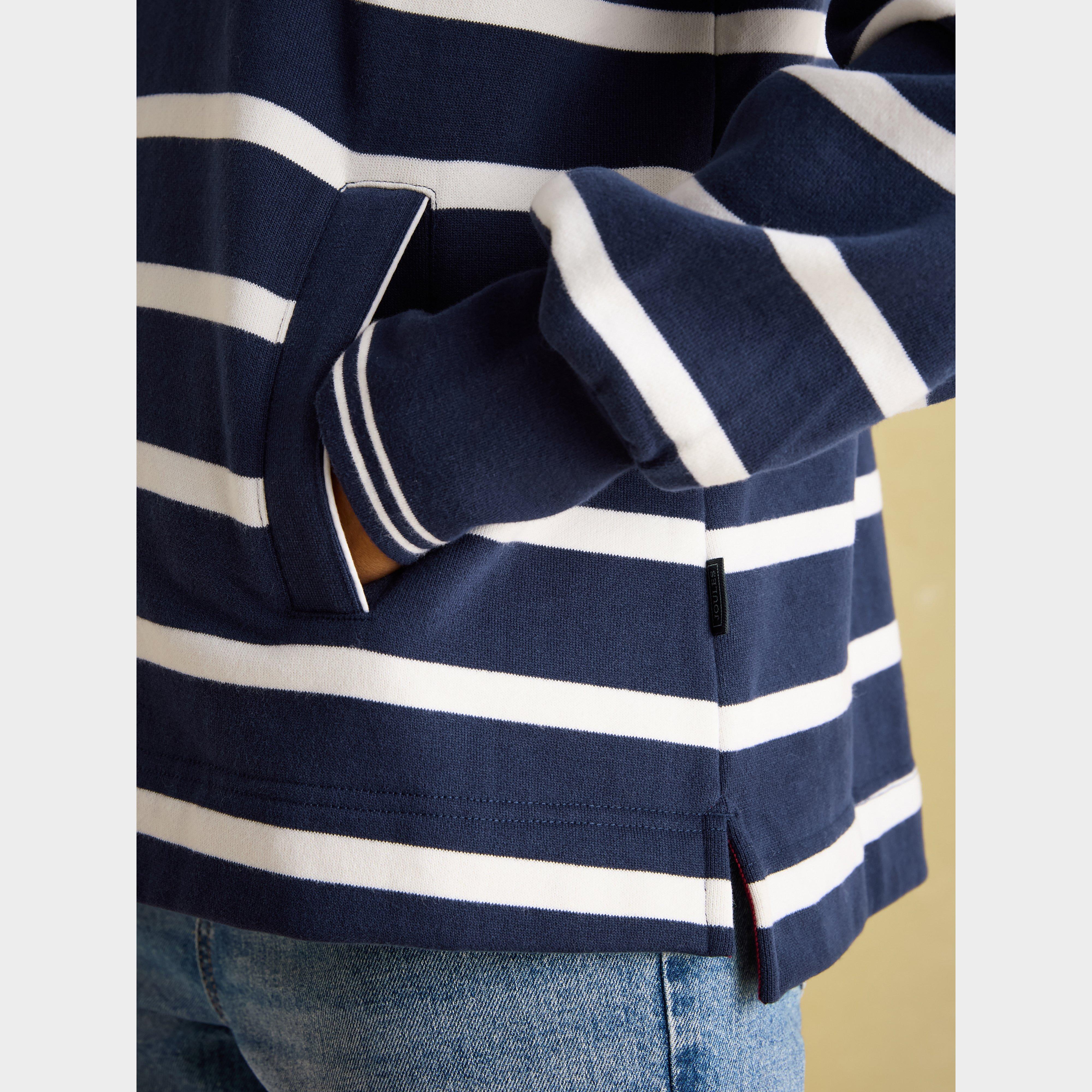 Womens Burnham Funnel Neck Quarter Zip Sweatshirt Navy Blue