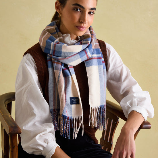 Womens Langtree Scarf Cream/Blue
