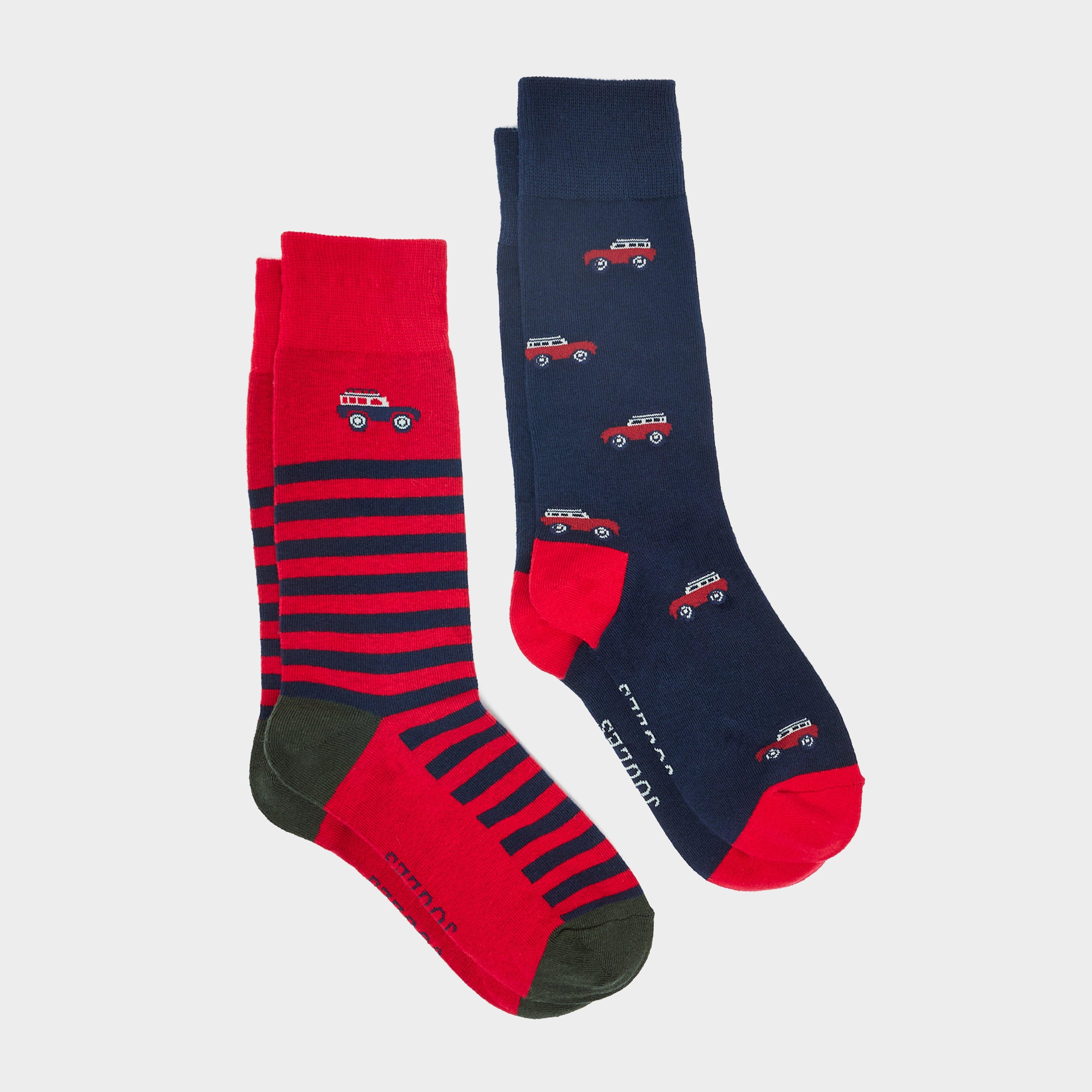 Mens Kingsbury 2 Pack Socks Navy/Red