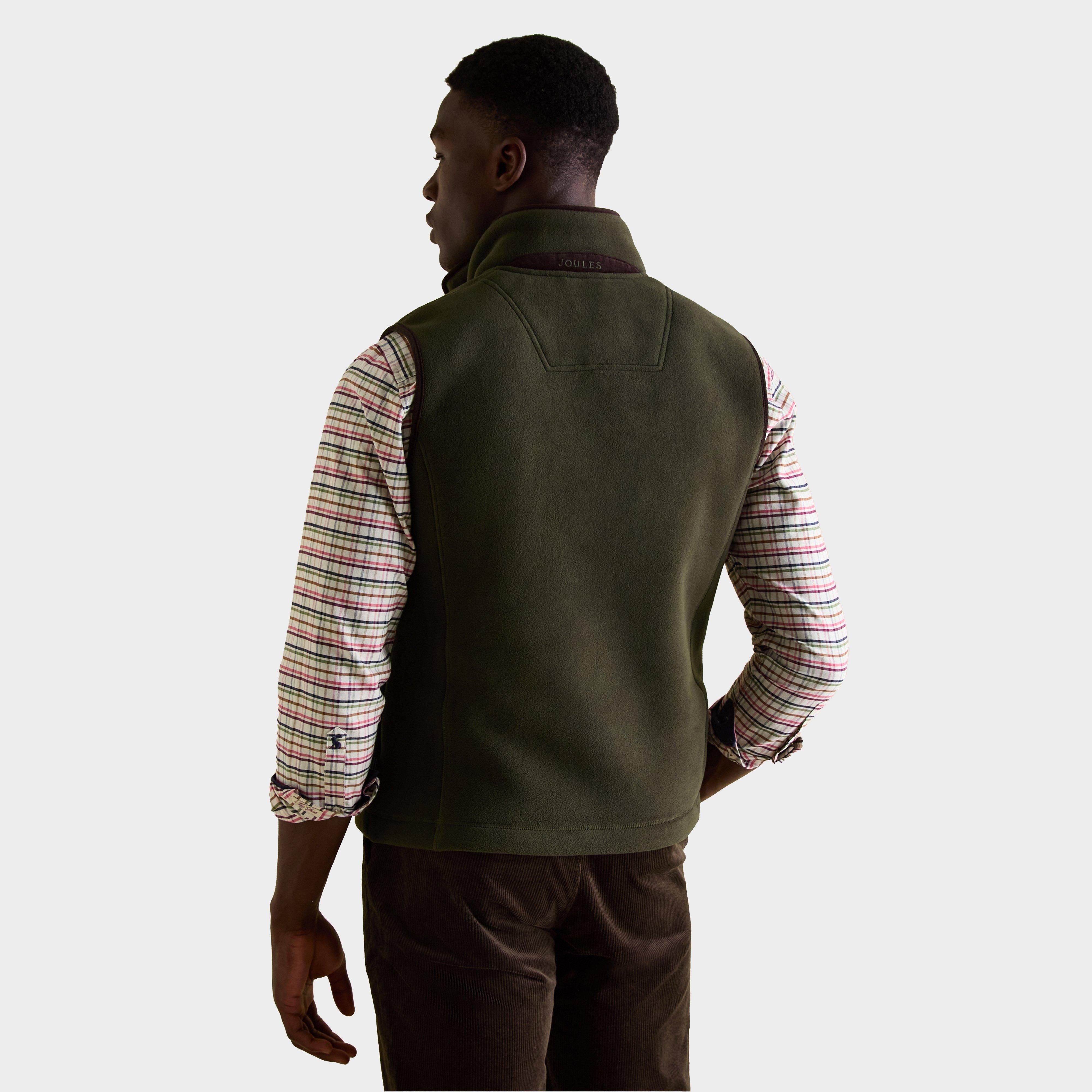 Mens Greenfield Full Zip Fleece Gilet Green