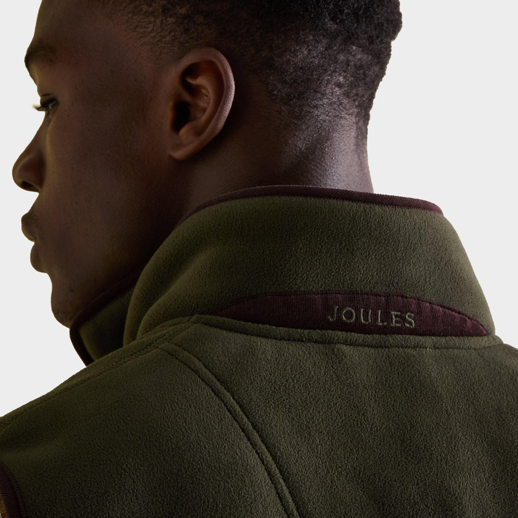 Mens Greenfield Full Zip Fleece Gilet Green