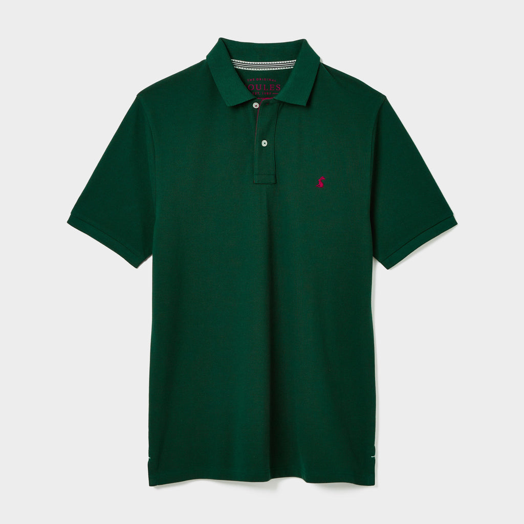 Mens Woody Regular Fit Cotton Pique Polo Shirt Green