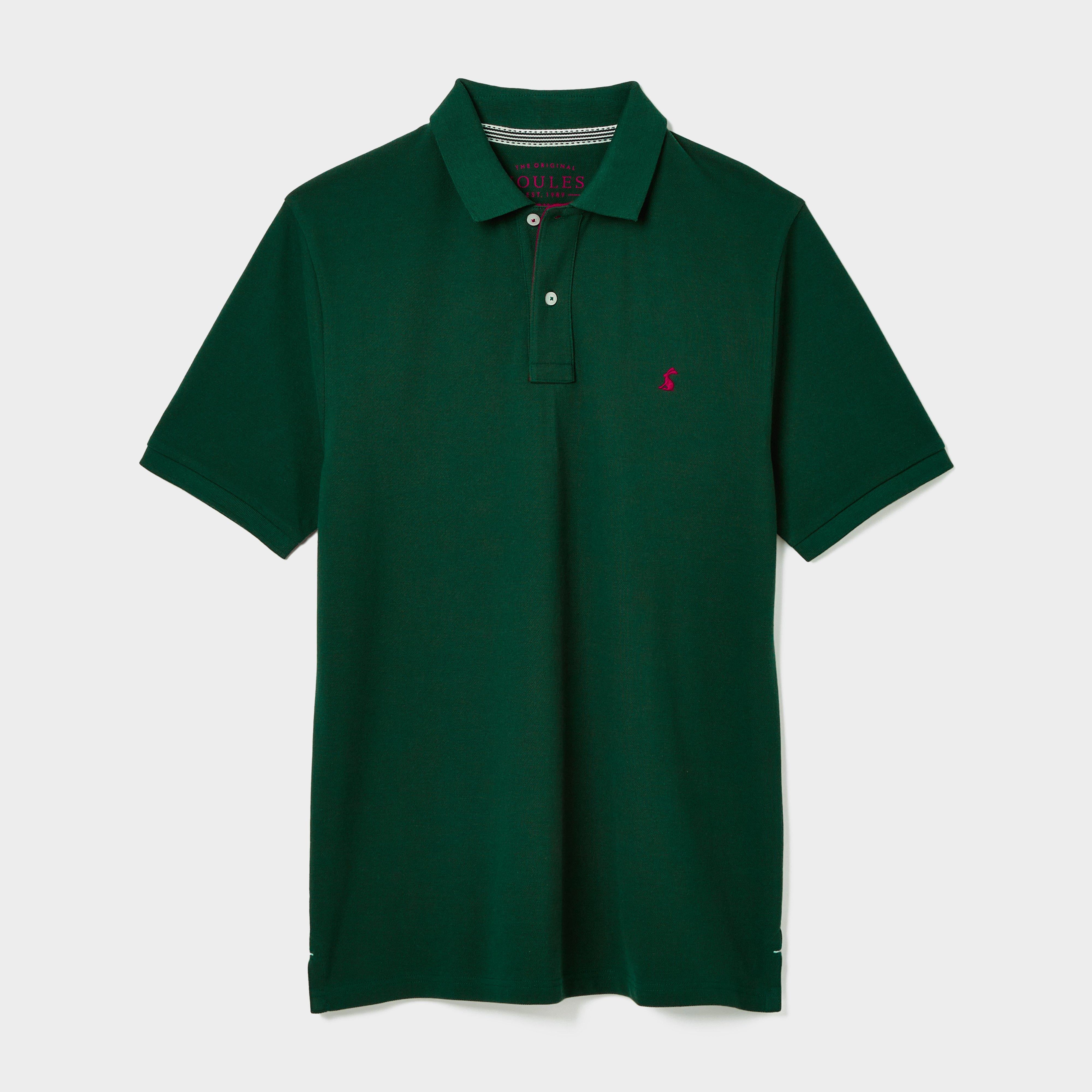 Mens Woody Regular Fit Cotton Pique Polo Shirt Green