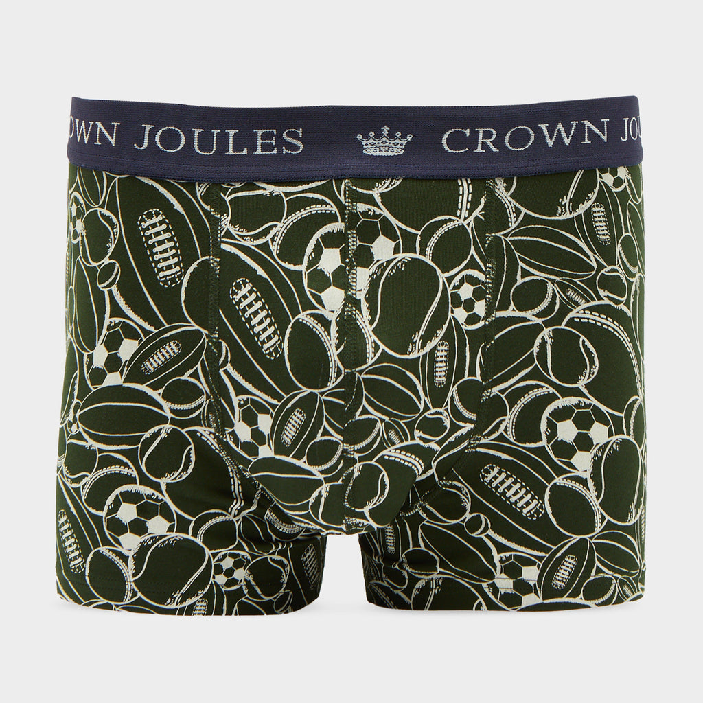 Mens Crown Pack of Two Cotton Briefs Red/Green