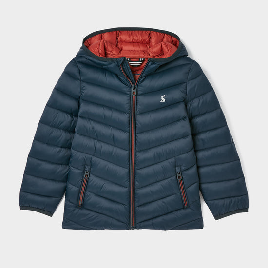 Kids Cairn Showerproof Padded Coat Navy Blue