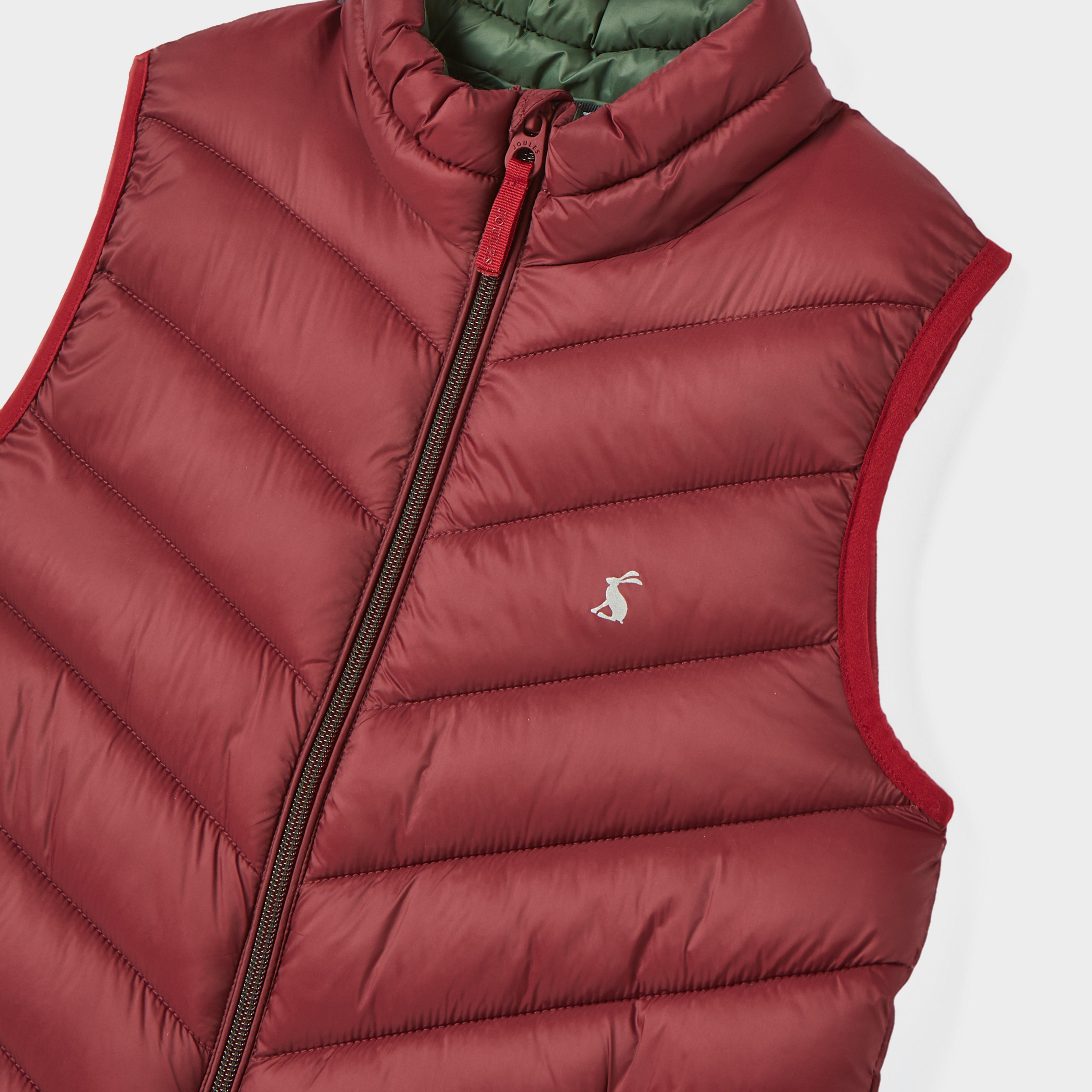 Kids Crofton Showerproof Quilted Gilet Berry Red