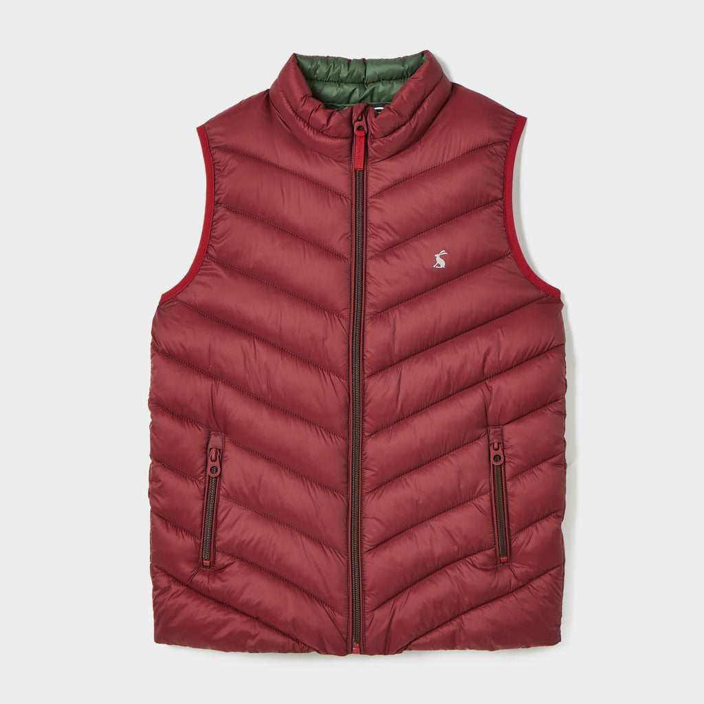 Crofton Showerproof Quilted Gilet Berry Red