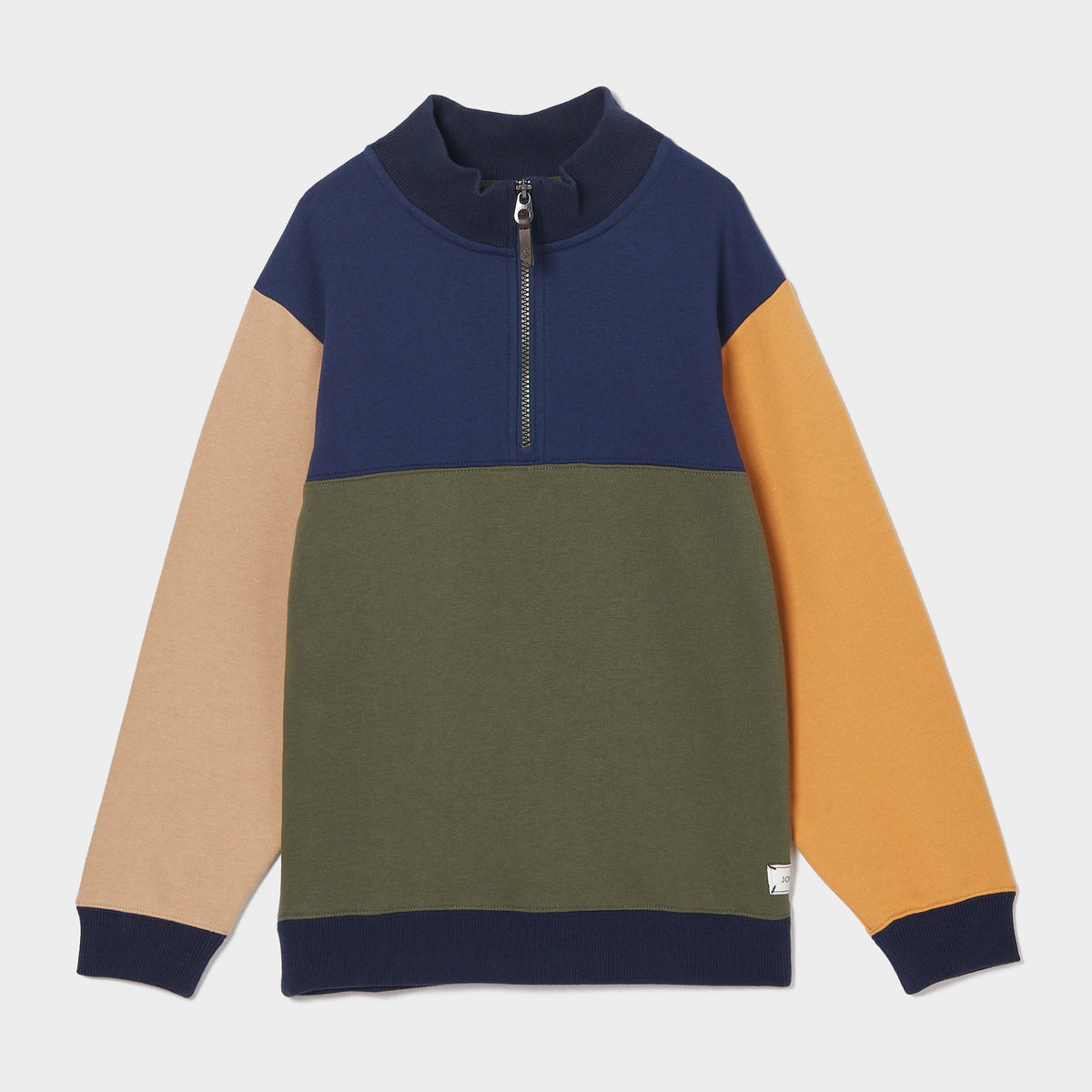 Kids Elliot Quarter Zip Sweatshirt Multi Colourblock