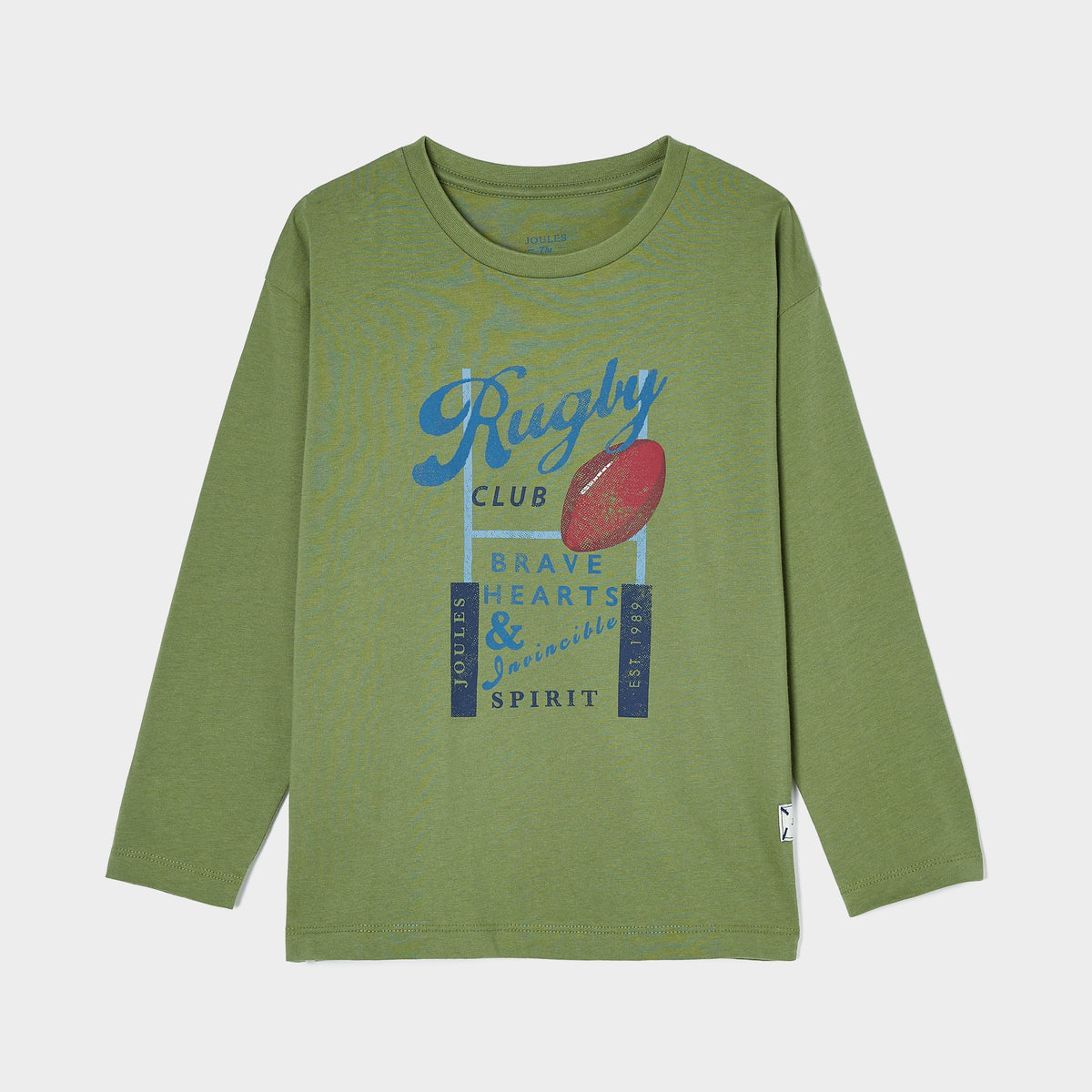 Kids Rugby Print Artwork Top Green