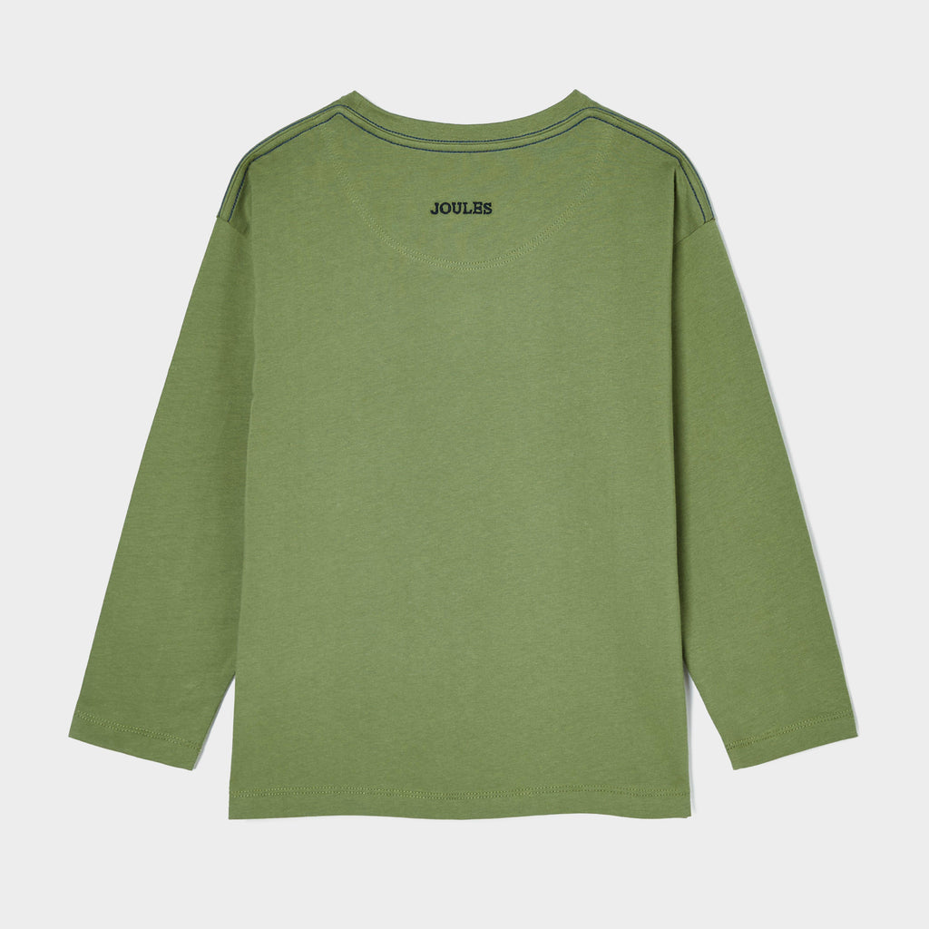 Kids Rugby Print Artwork Top Green