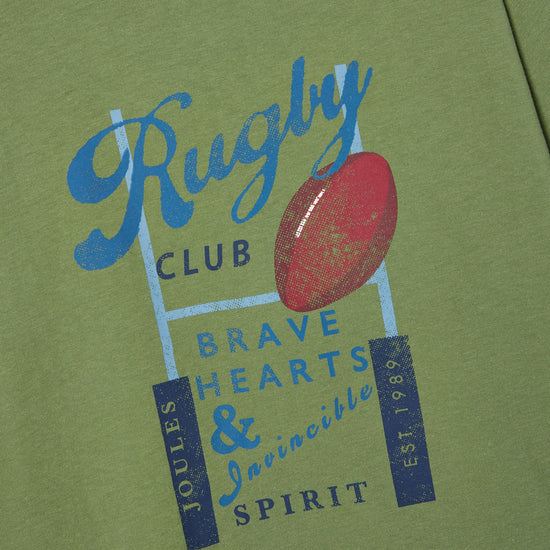 Kids Rugby Print Artwork Top Green