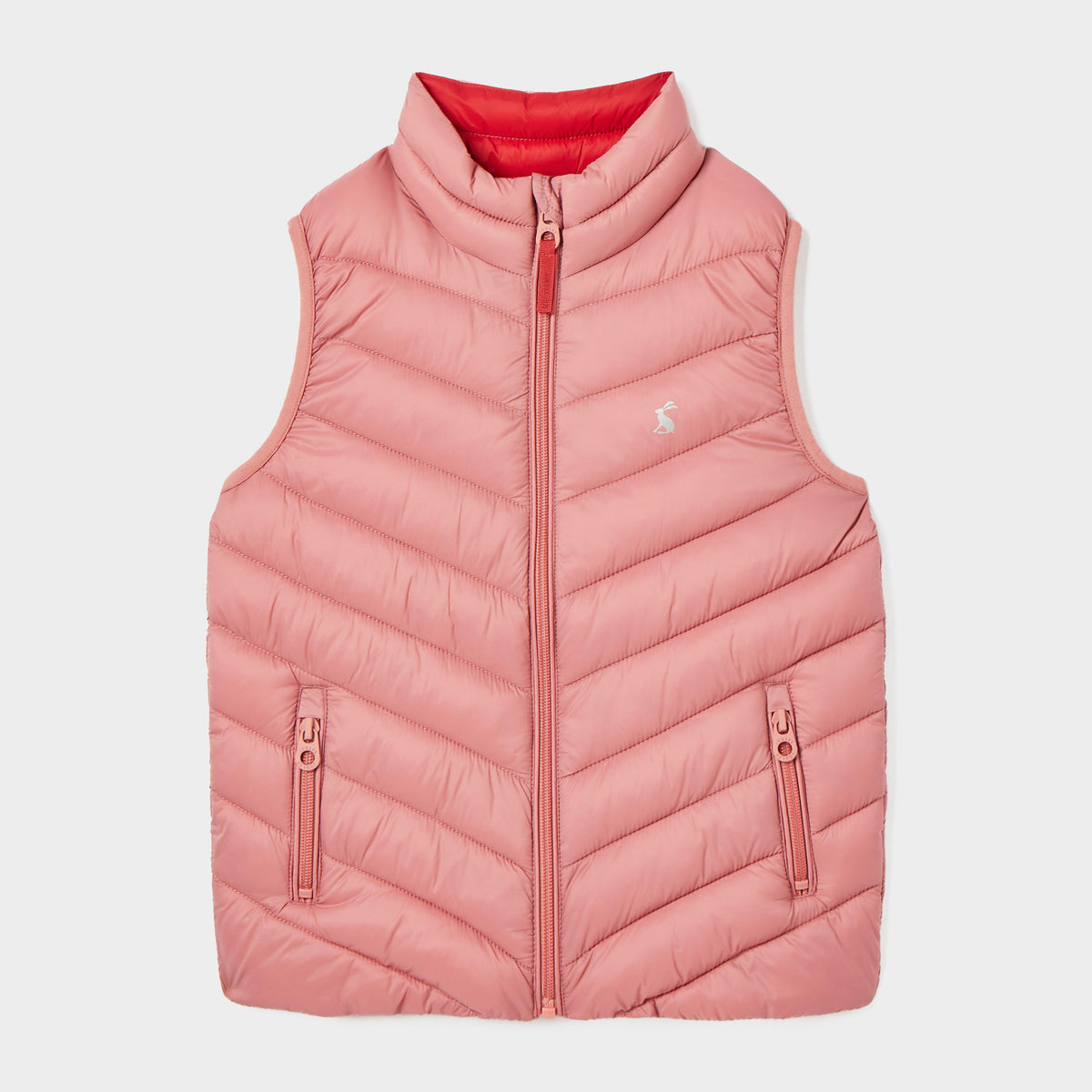 Kids Crofton Showerproof Quilted Gilet Pink