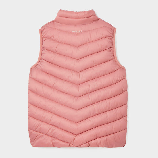 Kids Crofton Showerproof Quilted Gilet Pink