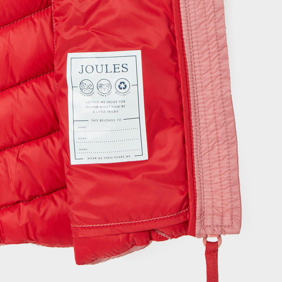 Kids Crofton Showerproof Quilted Gilet Pink