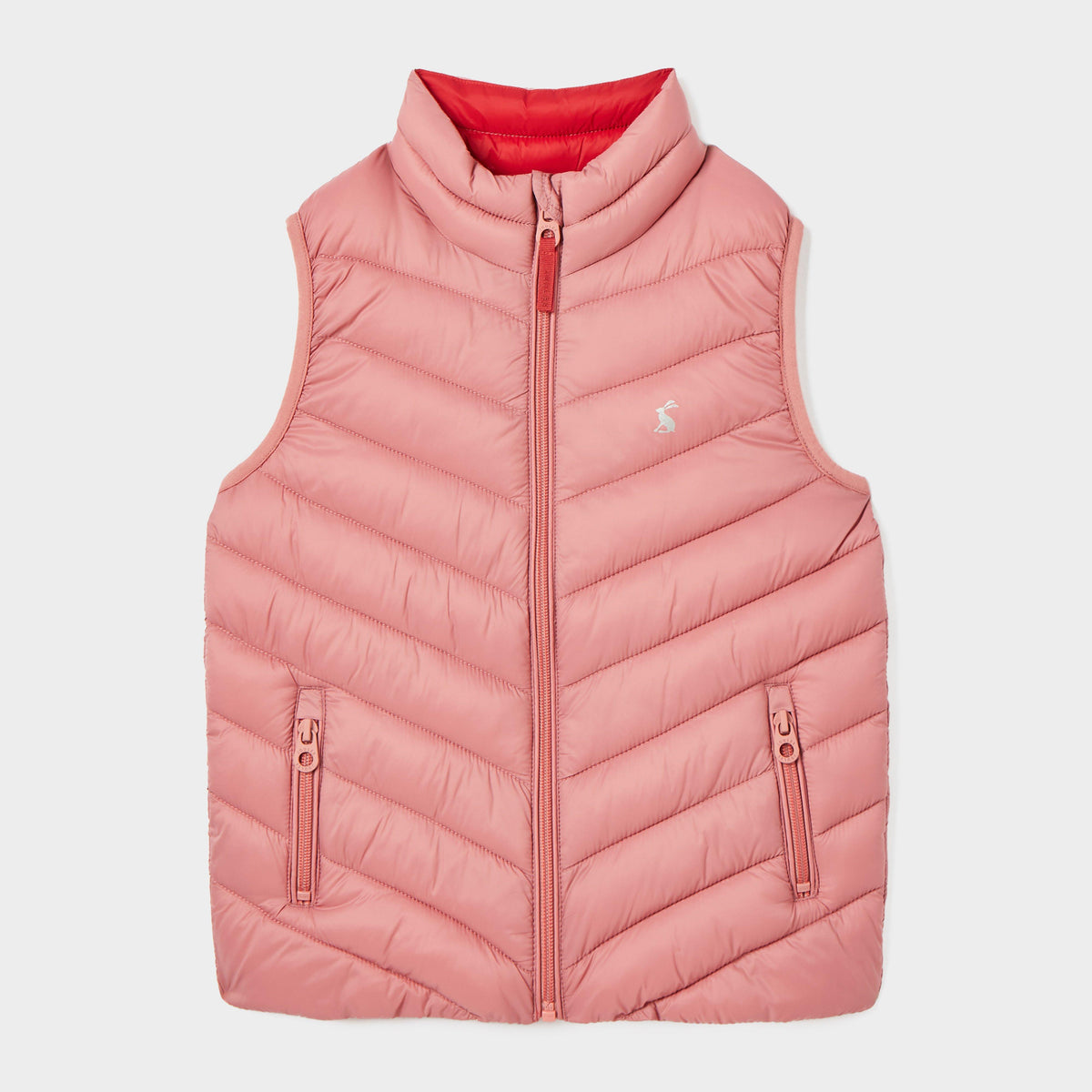 Kids Crofton Showerproof Quilted Gilet Pink