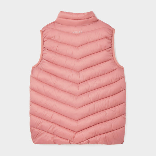 Kids Crofton Showerproof Quilted Gilet Pink