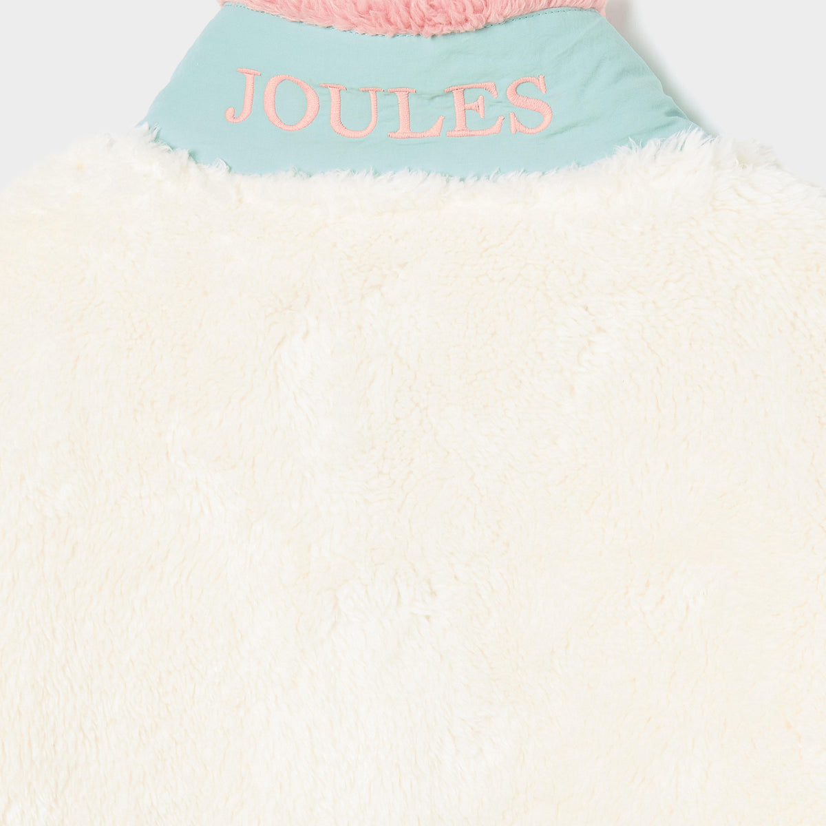 Kids Always Cosy Quarter Zip Borg Fleece Cream Colourblock