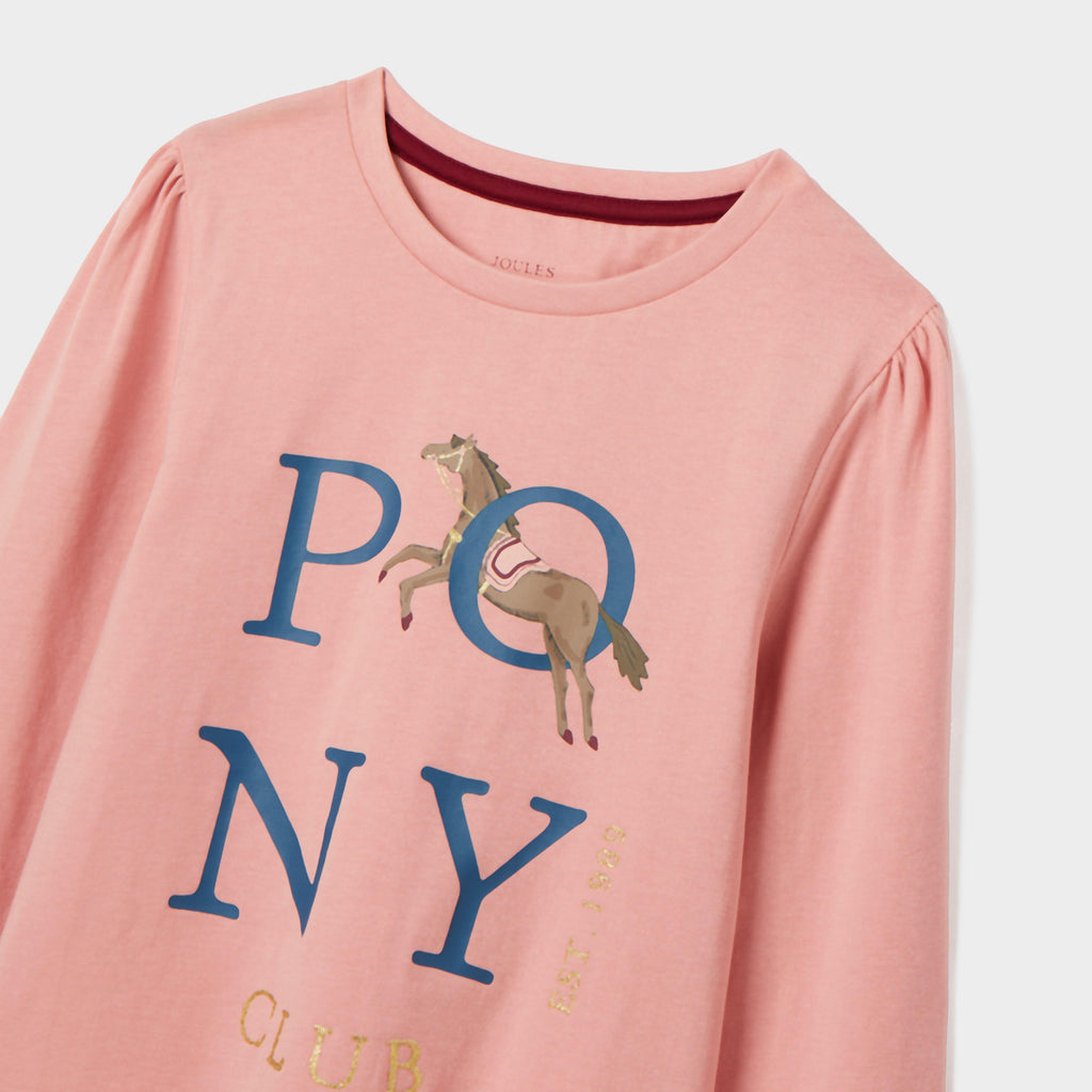 Kids Bessie Artwork T-Shirt Pink