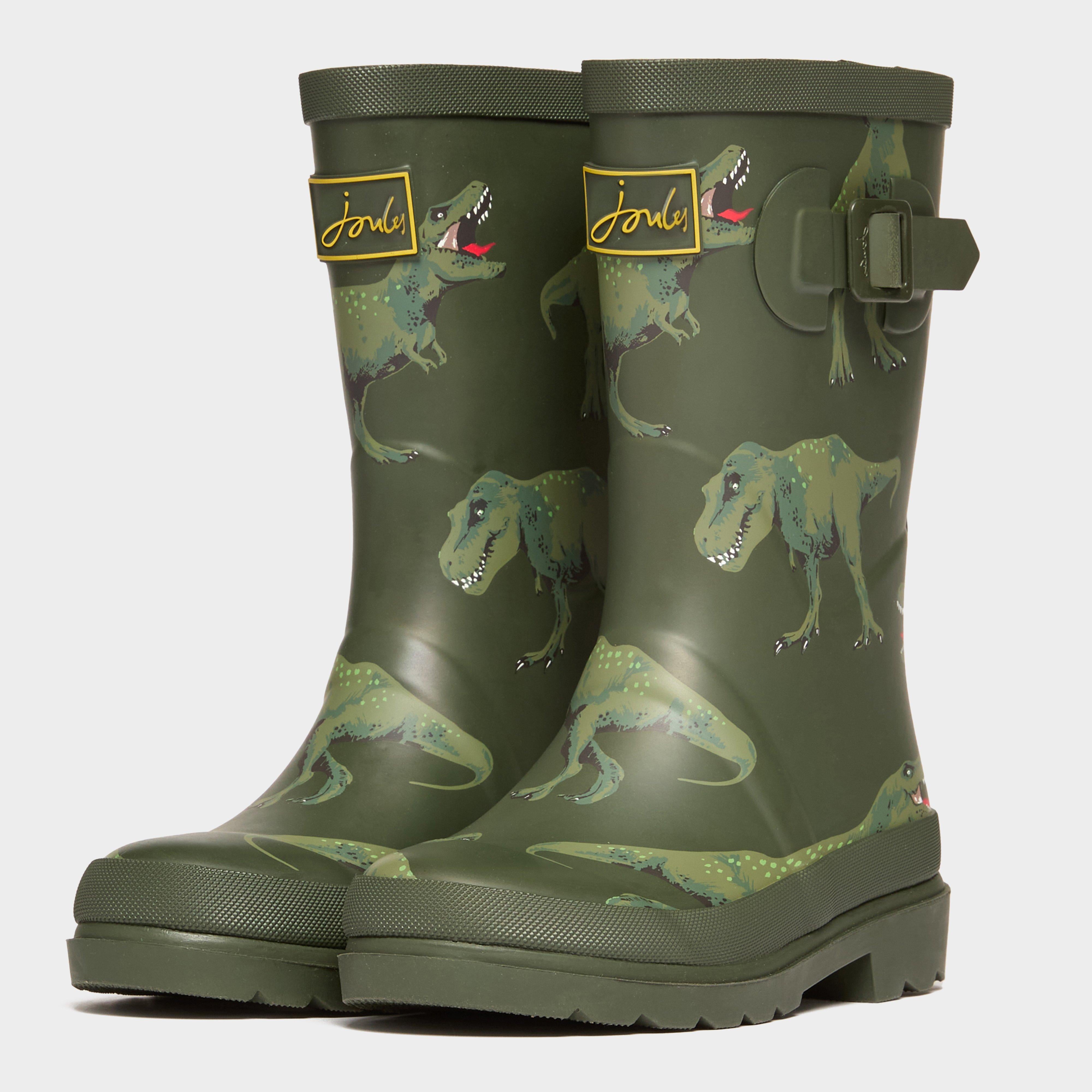 Kids Printed Wellies Khaki Green