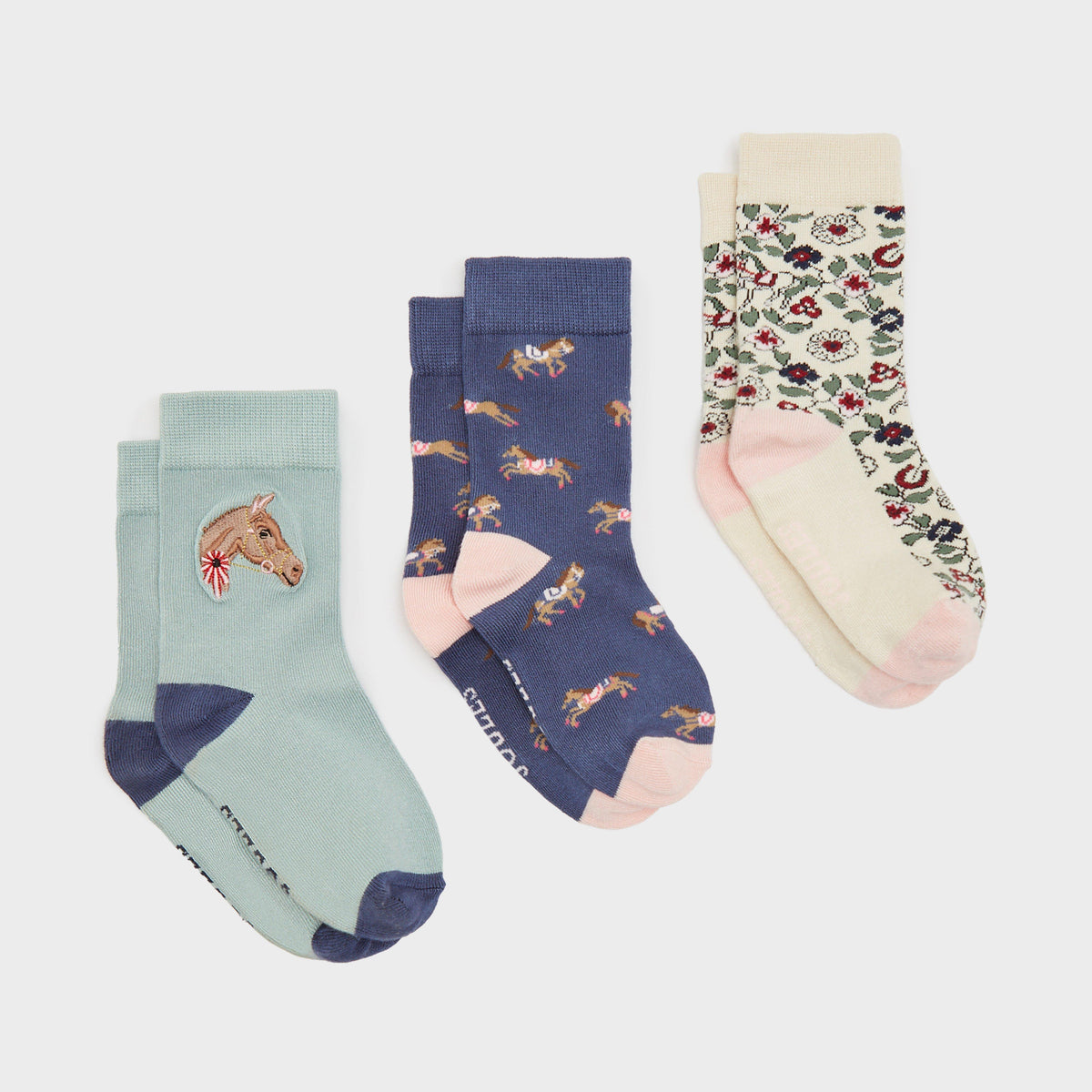 Kids Neat Feet 3 Pack Socks Blue