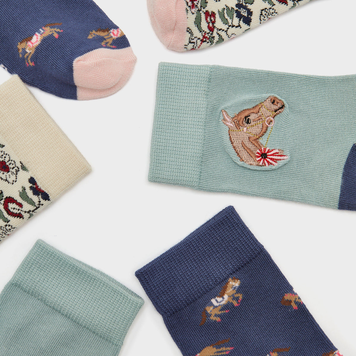 Kids Neat Feet 3 Pack Socks Blue