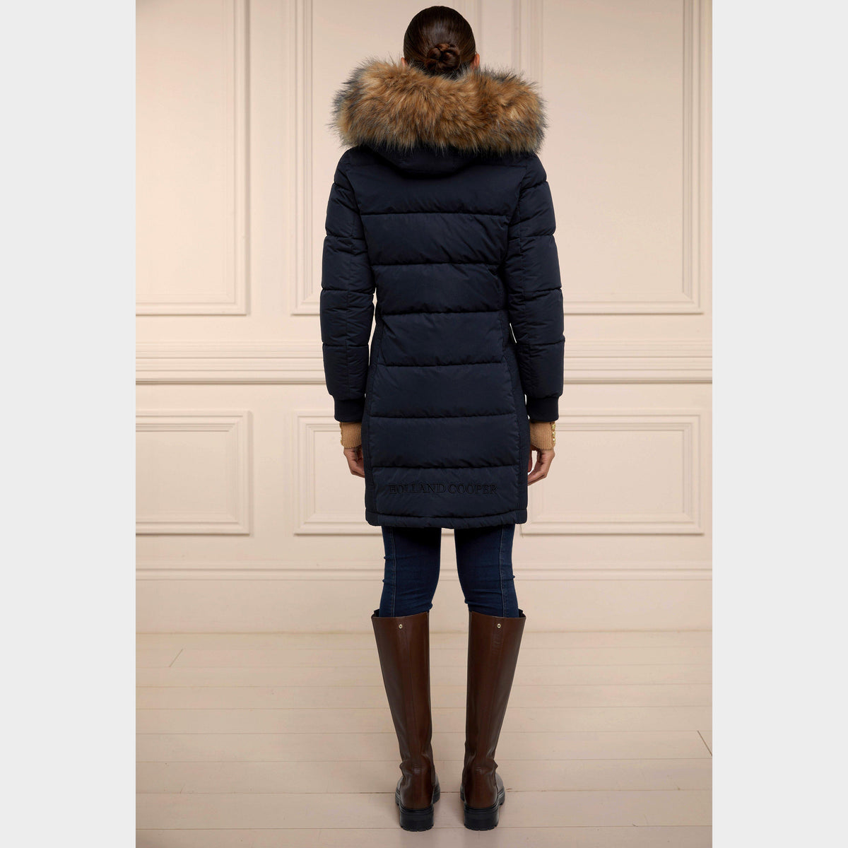 Womens Team Padded Coat Ink Navy