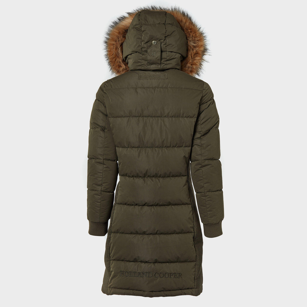Womens Team Padded Coat Khaki